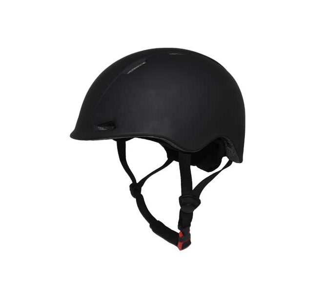 side view of black curling helmet from BalancePlus