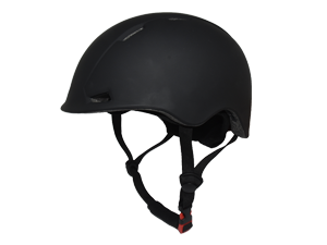 side view of black curling helmet from BalancePlus